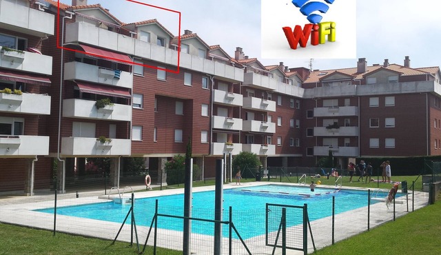 100m2 penthouse with pool and terrace. Free wi-fi in Castro Urdiales