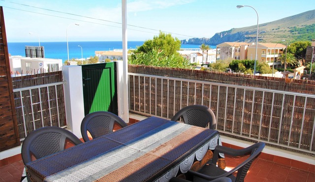 Air-Conditioned Apartment with Seaview, Terrace & Wi-Fi; Parking Available in Cala Mesquida