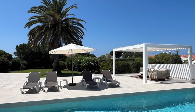 Luxury Villa in Carvoeiro with Heated Pool, Distant Sea Views and Large Garden in Lagoa Municipality