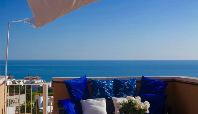 TOP PENTHOUSE *: Luxury, Terrace 360 ° view, Sea, Mountains, Golf, Free Wifi, BBQ! in Mojácar