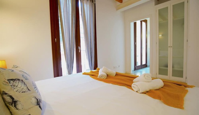Central Apartment with AC, Wifi, Shared Terrace, Balcony and Bright in Palma